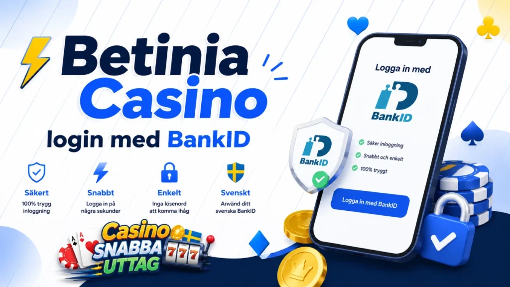 Betinia Casino login med BankID